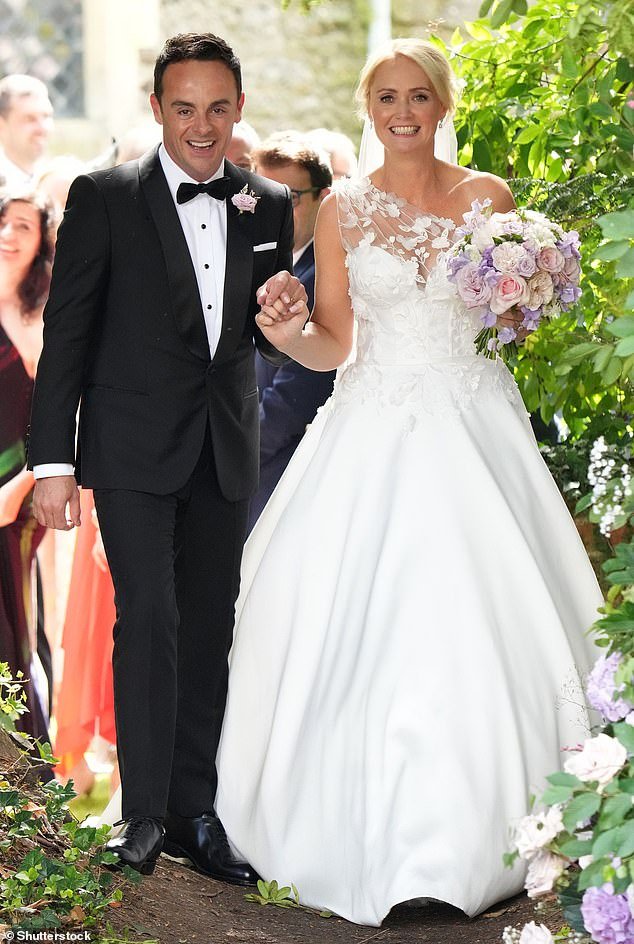 “So as soon as she had the chance, she flew out to LA to be with her best friend and just think about it all” (pictured from Ant and Anne-Marie’s wedding in 2021)