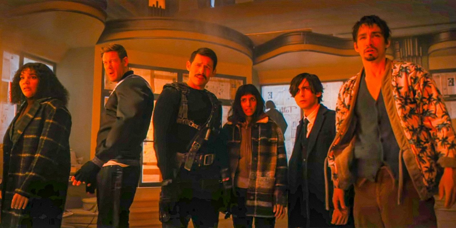 The Hargreeves siblings and Lila watch Ben turn into lava in season 4 of The Umbrella Academy.